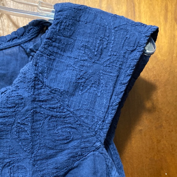 Grand & Greene Royal Blue Cap Sleeve Blouse - Picture 4 of 7